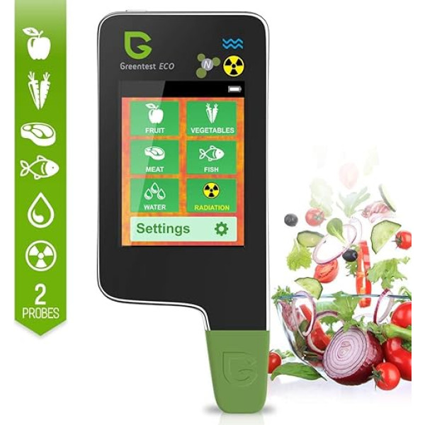 G Reentest 6 in 1ECO 5 + Fish Nitrate Tester Analyzer Radiation Detector Geiger Counter, Water Meter TDS PPM Tester for Vegetables Fruit Fish Meat for Food Safety