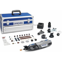 Dremel Platin Edition 8220 cordless multifunction tool (12V, set with 5 attachments, 65 accessories, variable speed 5,000-33,000 rpm for cutting, carving, drilling, engraving, grinding)