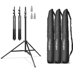 Walimex Pro GN-806 Lampas statīvs, maksimālais darba augstums 215 cm, slodzes ietilpība 5 kg, 1/4 un 3/8 collu vītņsavienojums, melns