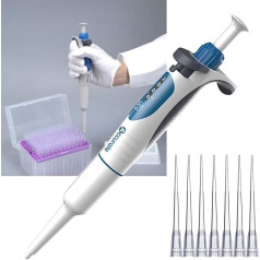 PoNPeD Sterilisierte Hochtemperaturpipetten, Manuelle, Einkanalige, Einstellbare Pipettenpistolen Mikrosampler-Entnahmepistolen,0.1-1ul