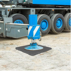 TuffTrak™ Boom paliktņi nodrošina stabilu platformu, lai novērstu grīdas bojājumus. 60 cm x 60 cm x 6 cm melns