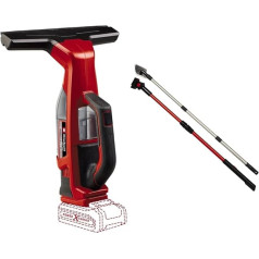 Einhell Brillianto Power X-Change bezvadu logu tīrītājs (18 V, 28 cm gara sūkšanas sprausla, tīrīšana bez svītrām, ietver smidzinātāja pudeli ar mikrošķiedras drānu, teleskopisko stieņu komplekts, baterija nav iekļauta)