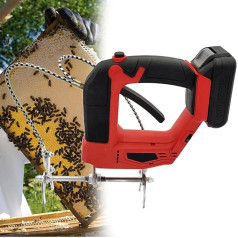 DPLWJPP Bezkontakta rokas bezvadu bezvadu bišu kratītājs,Bürstenloser Elektrischer Bienenschüttler,Honey Shaking Honey Raising Tool Mit Gezacktem Milz-Hebeclip,Red-2batteries