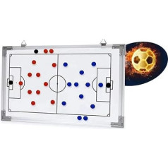 Fußball-Whiteboard, magnetische Fußball-Taktiktafel, Taktiktafel for Fußballtrainer, 45 x 30 cm, wendbar, magnetisch, Taktik-Coaching, Trainer-Taktik