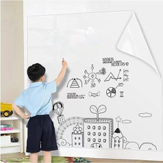 Trocken abwischbarer Tafelaufkleber Schälen und aufkleben White Erase Boards für: 1 trocken abwischbare Marker-+(0.45x5m)