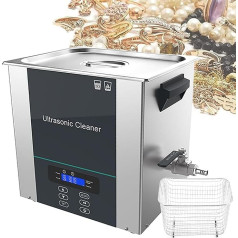 SNBGRYE 2L - 28L Laborreinigungsmaschine, Professionelle Digitale Reinigungsmaschine, 28.000 Mal/Minute Vibration, Zeit + Temperatur Einstellbar, FüR Schmuck, Uhren, Brillen,10L