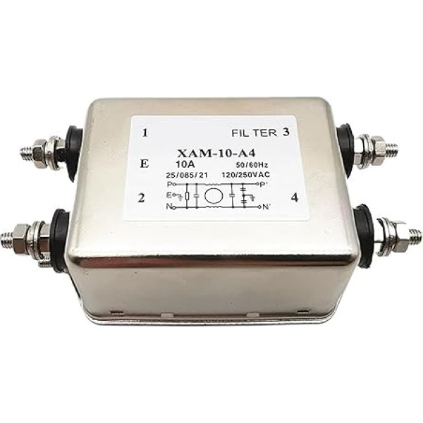 Tīkla filtrs XAM-10/20-A4 220V 10A 20A (XAM-10-A4 10A) Elektromagnētiskais filtrs(XAM-10-A4 10A)