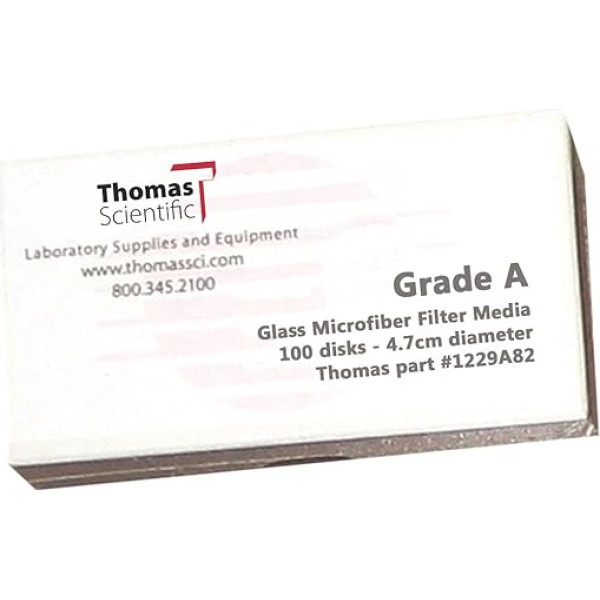 Thomas E1500 Borosilikatglas Mikrofaser Filter, 1,3 Micron, Fast Flow, Grade E, 15 cm Durchmesser (100 Stück)