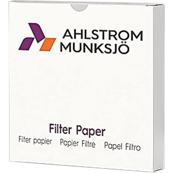 Ahlstrom kvantitatīvais filtrpapīrs, 10 mikrometri, ātra plūsma, 54. pakāpe, aizture 10 mikrometri, 54. pakāpe, 24 cm diametrs (100 gab. iepakojumā), 100 gab.