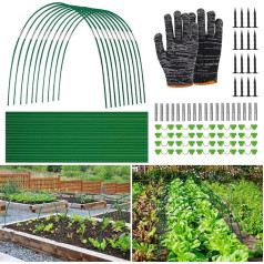 mizikuu Plant Tunnel Arches, 36 Pieces Greenhouse Tyres, Tunnel Arch for Raised Bed, Garden Tyres, Polytunnel Arches, Garden Polytunnel Set for Raised Bed, Greenhouse Tyres, Polytunnel