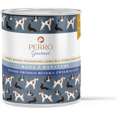 Perro gourmet kaza ar jamsiem pieaugušiem suņiem 800 g