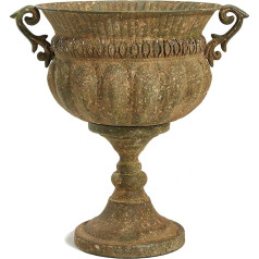 Worth Garten 47 cm H. Metall-Urnen-Pflanzgefäße - Bronze klassische antike Eisen-Pflanztöpfe - dekorative rustikale Blumentöpfe für den Außenbereich - traditioneller Urnen-Pflanztopf für Garten,