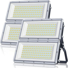 YIQIBRO LED āra prožektors 200 W Pack of 2, 20000 LM Super spilgts LED prožektors āra prožektors LED ūdensizturīgs IP67, 7000 K āra prožektors LED starmeši 85-265 V dārzam, garāžai, rūpnīcai,