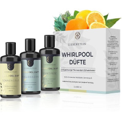 Liebenstein - Whirlpool Fragrance Set Relaxation Trio [3 x 200 ml Whirlpool aromātiskā piedeva] 100% dabīgas sastāvdaļas - Reģionāli un ilgtspējīgi ražots - Jūsu Whirlpool vannas piedeva