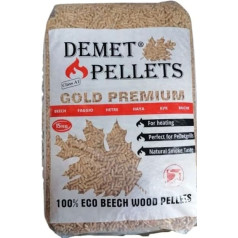 Demet Premium Gold koksnes granulas 100% dižskābardis EN Plus A1 BBQ grilēšanai kūpināšanai 2 x 15 kg