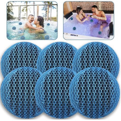 JULMELON Hot Tub Foam Absorber 6 Pack Spa Pool Foam Eliminating Balls Reusable Oil Absorbing Sponge Mazgājamās putas peldošais filtrs, lai notīrītu ūdeni tīru