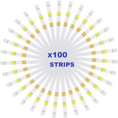 100 baseinu testera 3-in-1 ūdens testera sloksnīšu iepakojums precīzai ūdens analīzei, lai noteiktu brīvā hlora, broma, sārmainības un pH vērtības - vienkāršs ķīmiskais tests.