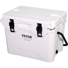 VEVOR Passive Cool Box ledus kaste 27,53 L, izolēta dzesēšanas kaste kempinga termiskā kaste 20-25 kannas, kempinga kaste ledusskapis ar pudeļu atveri, izolācijas dzesēšanas kaste pārnēsājama, daudzfunkcionāla ledusskapja dzesēšanas kaste