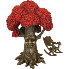 GlitZGlam Fairy Garden Miniature Tree: Rozes kungs Azara sarkano rožu koks (9 collas augsts) dārza fejām un rūķiem. Daļa no skaistās Azar kolekcijas. Pasaku dārza piederums