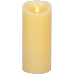 Luminara Realistic Artificial Flame Classic LED Pillar Candle - kustīgas liesmas LED gaisma - bez smaržas - tālvadības pults - ziloņkaula krāsas - 4