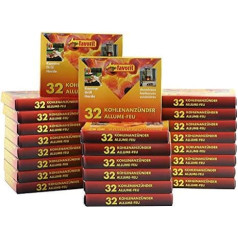 FAVORIT 24 Pack Kohleanzünder á 32 Würfel = 768 Stück Grillanzünder BBQ Anzünder