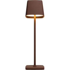 TAP LIGHT Elo galda lampa Brown Dimmable I Alumīnija lampa ar modernu dizainu I 28 cm augsta I Ar akumulatoru I Eleganta nakts lampa viesistabai, ēdamistabai un guļamistabai