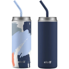 Ello Fizz vakuumizolācijas nerūsējošā tērauda glāze, 20 oz, 2 gab. iepakojums (Navy Boat Day)