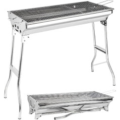 Pārnēsājams kempinga grils BBQ 4,6 kg nerūsējošā tērauda kokogļu grils Folding Grill Stand Grill Grill