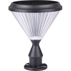 WFZRXFC LED Diamantform Lampenkörper Moderne Kreativität Post Laterne Solar Post Cap Leuchten mit Bewegungssensor Doppelschichtiger PC Lampenschirm IP65 Wasserdichte Säulenlampe