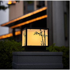 WFZRXFC Solarenergiesparende Säulenlampe quadratischmoderne Minimalistoutdoor-Postlaterne Einfache verdrahtungsfreie Installation Säulenleuchte Geeignet für kommerzielle Beleuchtungsdekoration