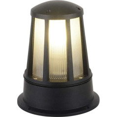 Schwarzer Rundkopf Aluminium-Druckguss-Außenleuchte Moderne und einfache E27-Pfostenlampe Glaslampenschirm IP54 Wasserdichte, wasserdichte und staubdichte Säulenleuchte Villa Courtyard Garden Säulenlauchte