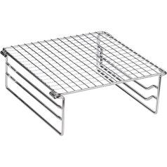 Barbecue Warming Rack Heavy Duty Stainless Steel Portable Cooking Grate with Legs for Outdoor Backpacking Hiking Picnic BBQ