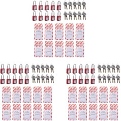 Wdesrgt 30 Rote Lockout-Tagout- mit 30 Lockout-Tagout-Tags, Unterschiedlich SchließEnd, Konforme SicherheitsschlöSser (Rot, Unterschiedlich SchließEnd)