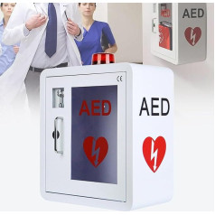 AED defibriliatoriaus spinta, pirmosios pagalbos AED defibriliatoriaus saugojimo spinta Sieninė metalinė plieno plokštė su raktu ir užraktu 