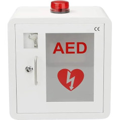 Wandmontierter AED-Defibrillator-Aufbewahrungsschrank, Erste-Hilfe-Set, AED-Alarmbox mit Schlüssel und Alarm, passend für die meisten AED-Modelle, für Büro, Pflegeheim