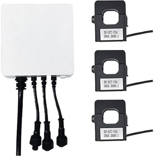 Intelligenter Leistungsmesserschalter, Tuya Smart Life Single 3 Phase Wifi Energy Power Kw. Meter 300A Power Clamp Strompransformator App Monitor und Rekordnutzung Steuern Sie Ihre Geräte bequem (Siz