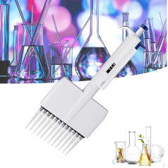 MTTXY Mehrkanal-Pipettier-Controller, 8 kanālu pipete, 0,5 Ul-300 Ul Volumenbereich, Präzise Mehrkanal-Probenahme, Manuell Digital Einstellbare Mikropipette,5-50ul