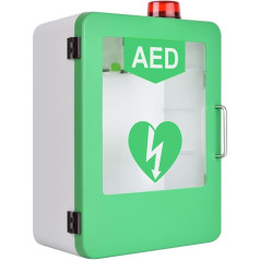 AED defibrilatora skapis, pie sienas montējama uzglabāšanas kaste ar signalizācijas sistēmu un dubultā slēdža kontroli, regulējams sadalītājs, vieta dažādiem AED modeļiem, mājām, klīnikām, birojiem