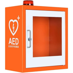 AED-defibrilators-Aufbewahrungsschrank, Erste-Hilfe-AED-defibrilators-Aufbewahrungsschrank zur Wandmontage mit Schlüssel und Alarm, Design mit abgerundeten Ecken, für Zuhause, Büro