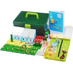 Laborphysik-Experimentiergeräte-Box, EIN vollständiger Satz von Strom-Spannungs-Widerstandsschaltungsgeräten DIY Family College Teaching Supplies