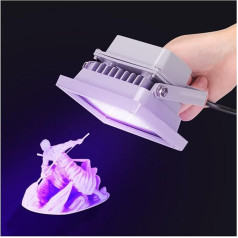 VCHICS Ultraviolettes LED-Härtungslicht, 405 nm UV-Lampe UV-LED-Licht UV-empfindliches lichtempfindliches Harz DLP/SLA 3D-Drucker Modell funktioniert sekundäre Aushärtung verfestigen(1 UK)