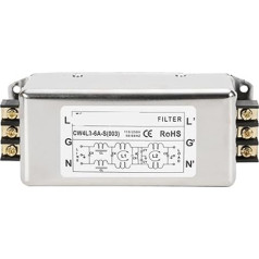 CW4L3-3A/6A/10A/20A/30A-S(003), 220V filtrs ar trim pieslēgumiem(CW4L3-6A-S 003)