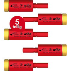 Wiha Drehmoment Set easyTorque Adapter electric für slimBits und slimVario Halter 5-teilig I Drehmoment-Adapter I 0,8-4,0 Nm I VDE geprüft (41479)