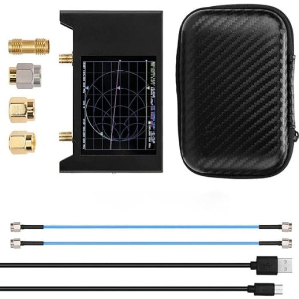 HamGeek Nanovna 50KHz -3GHz vektorinio tinklo analizatoriaus rinkinys, Aideepen spektro analizatorius HF VHF UHF antenų analizatorius, S parametrų įtampos nuolatinės bangos santykis fazės delsa Smith diagrama