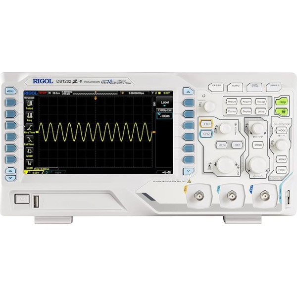 Rigol DS1202Z-E osciloskops, 1GSa/s, 2 kanāli, 200MHz, 24Mpts, trigeri un dekodēšana