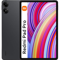 Xiaomi Redmi Pad Pro 256GB 8RAM Pad 12.1 collu 120Hz 2.5K displejs, 12.1 stundu video atskaņošana, 33W ātrā uzlāde, 10000mAh, pelēks