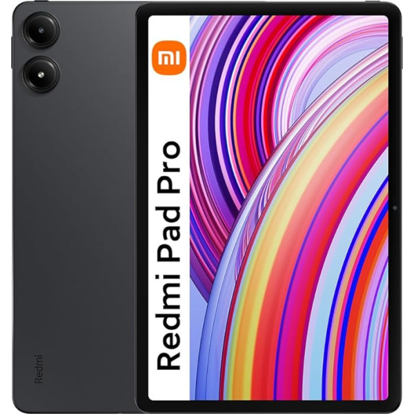 Xiaomi Redmi Pad Pro 256GB 8RAM Pad 12.1 collu 120Hz 2.5K displejs, 12.1 stundu video atskaņošana, 33W ātrā uzlāde, 10000mAh, pelēks