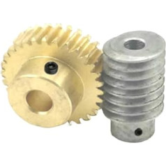 1MOD Stange 18 6 mm Kupferschneckengetriebe Stahlschnecke D18 Untersetzungsverhältnis 20 25 30 30 40 50 60 Zahnübertragungsschneckengetrieberitzel(Worm gear 40t 10mm)