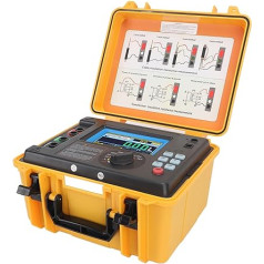 LCD displejs, augsta precizitāte, no 0,005M Ω līdz 10,0 TΩ, daudzfunkcionāls digitālais megaohmu mērītājs, izolācijas pretestības testeris, 5KV zemes pretestības testeris, megaohmetrs ar