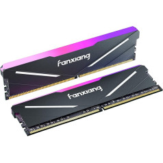 fanxiang RGB RAM 32GB (2x16GB) DDR4 3200MHz CL16 Desktop Memory, PC Memory Kit with Heatsink, XMP2.0, High Performance and Low Power Consumption, Perfect for Gaming and Multitasking